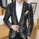 Men's Boutique Fashion Classic Plaid Blazers.