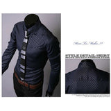 Men's Slim Fit Shirt Diamond Plaid.