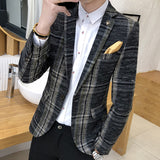 Men's Boutique Fashion Classic Plaid Blazers.