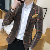 Men's Boutique Fashion Classic Plaid Blazers.